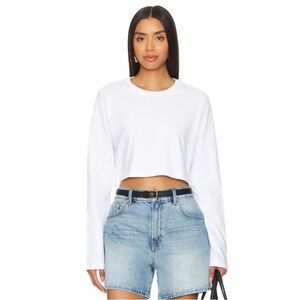 CLYQUE, Early Crop Long Sleeve Tee, White, XS